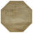 Watsonville Natural Brown Octagonal Solid Mango Wood Side Table