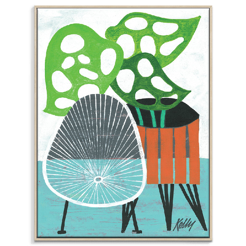 Acapulco by Kelly - Art Prints, 51" H x 41" W, Brown Framed