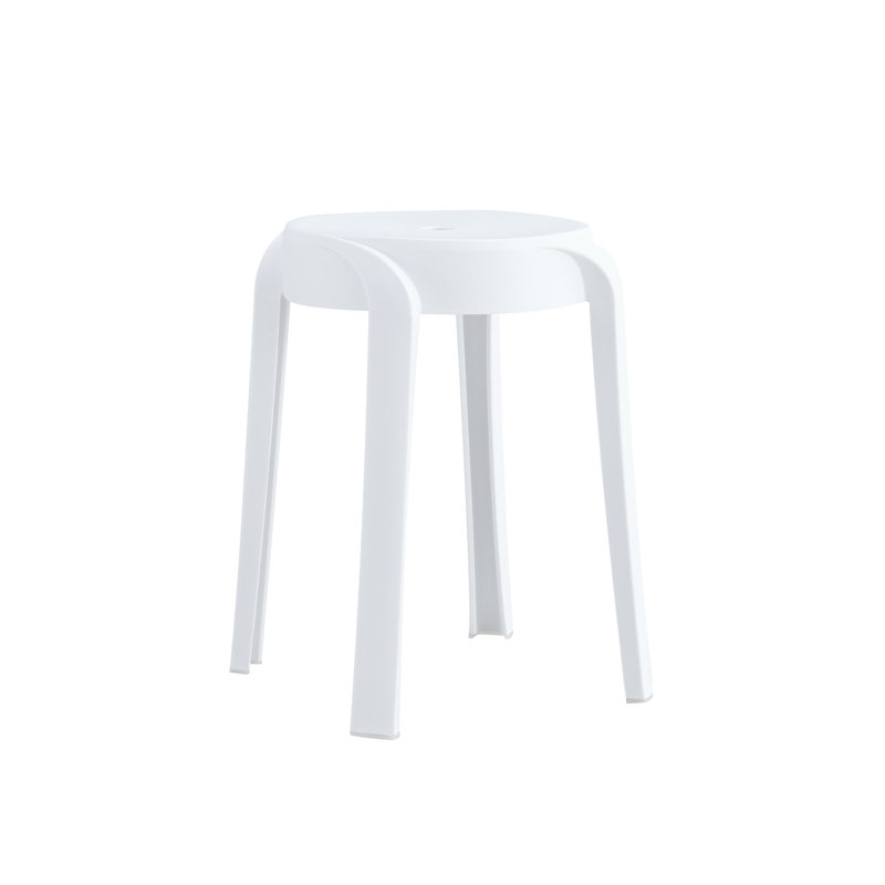 6 tabourets en plastique pour endroits variés, robustes et stables, taille de produit de 11,8 po, facile à transporter, salons blancs, couleurs éclatantes, siège carré,