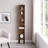71" H With Wavy Border Design 8-Tier Ultra-Thin Double-Decker Multimedia Storage, With Multi-Functional Adjustable Shelves High And Narrow Display Bookcase-59609923