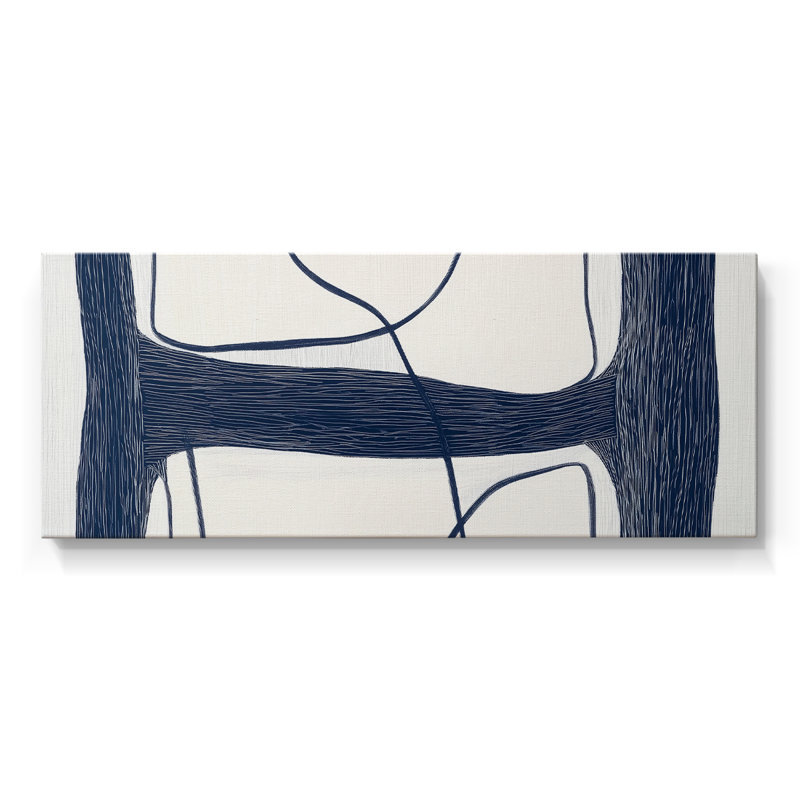 Série abstraite-DI- Toile tendue avec châssis - Prêt à accrocher, H 20 po x l 50 po