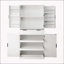Garde-manger cannelé 72 po avec 3 tiroirs à clavier et 6 tablettes de porte réglables-1826649009