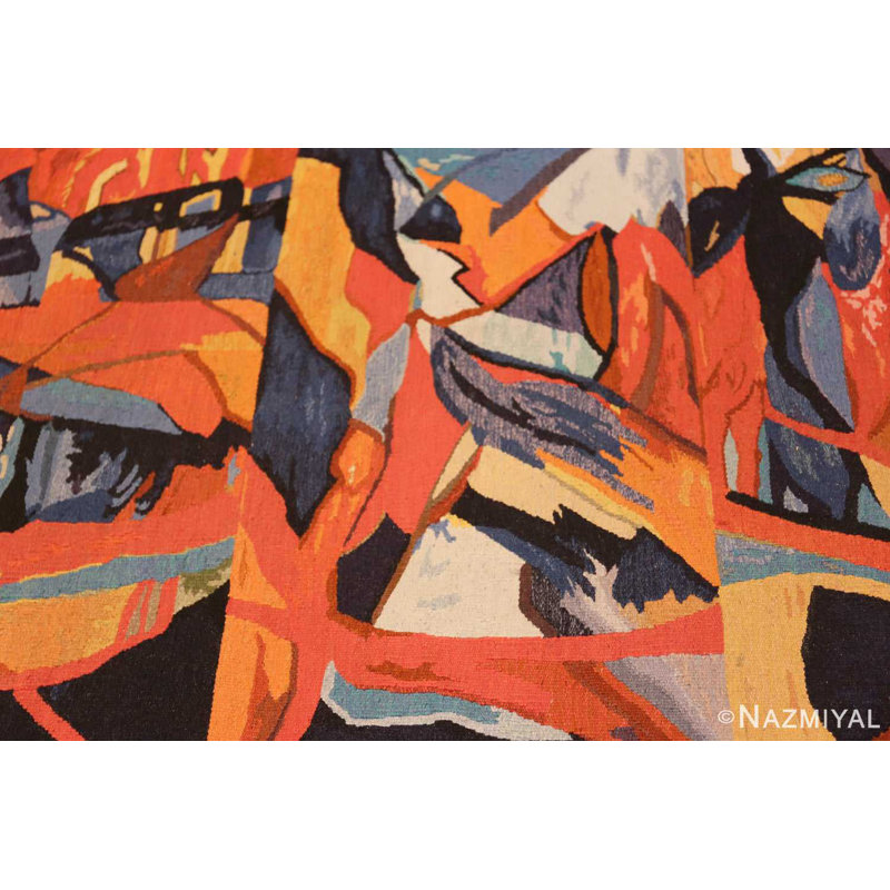 French One-of-a-Kind 3' X 4'10" Area Rug
