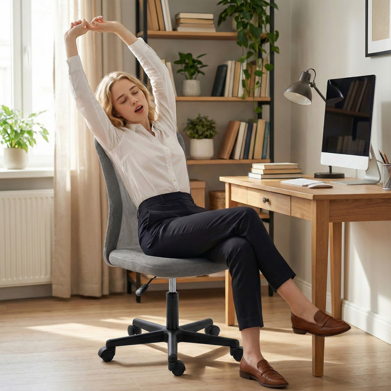 17 Stories Hayre Mesh Office Chair, Grey