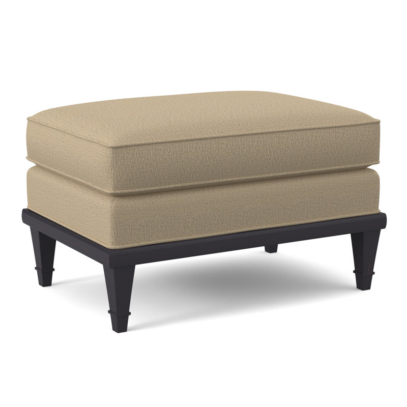 Dublin Ottoman, Venice Linen, Vintage Ebony