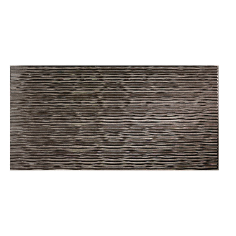 Panneau mural décoratif en vinyle 4 pi x 8 pi FASÄDE Dunes, Étain fumé