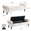 Banc de rangement en velours 66,9 po-1040864214