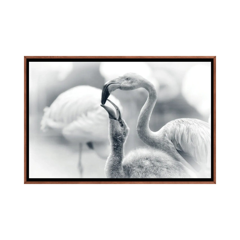 Feeding by Antje Wenner-Braun - Print on Canvas, 101.6 cm H x 66.04 cm W, Brown Floater Frame