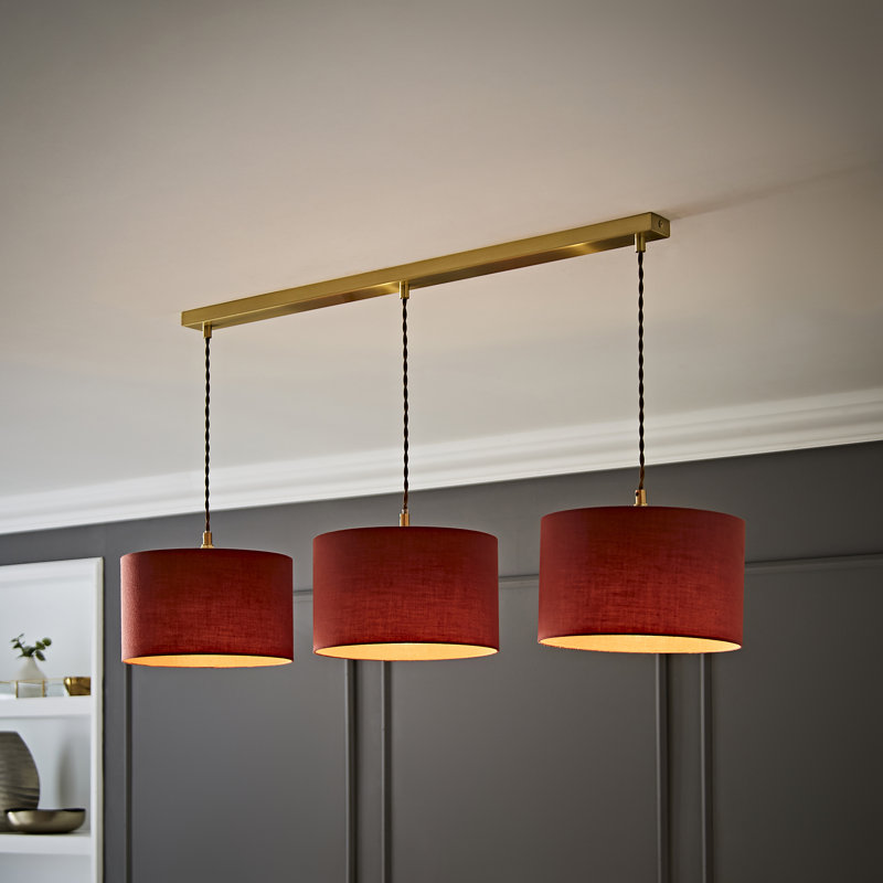 Albeiro 3 - Light Pendant, Brushed Gold, No, Orange