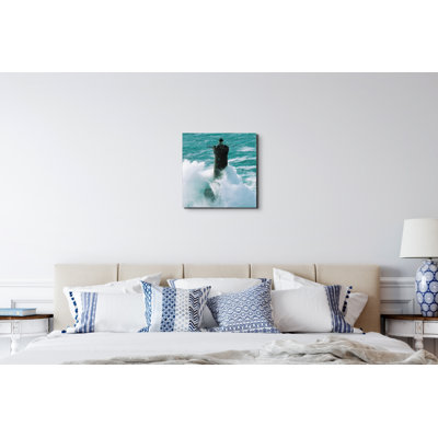 Leighthouse in the storm by Art Studio 58x58 Cm Frameless Panel Lightweight Ready to Hang