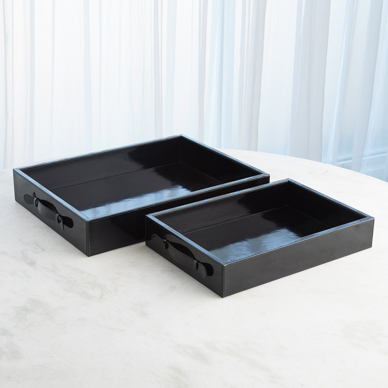 Decorative Tray, 3.25"H x 18"W x 12.5"D