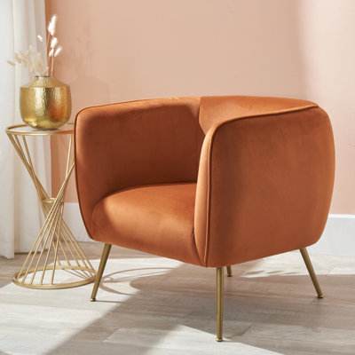 Krol Velvet Barrel Chair