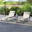 Chaises de patio réglables à structure en acier pour la détente en plein air à la plage ou dans la cour