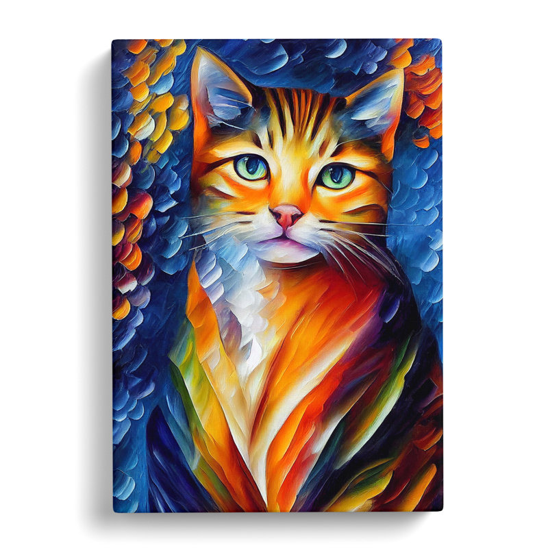 Cat Portrait No.2 - Wrapped Canvas Print, 60cm H x 40cm W