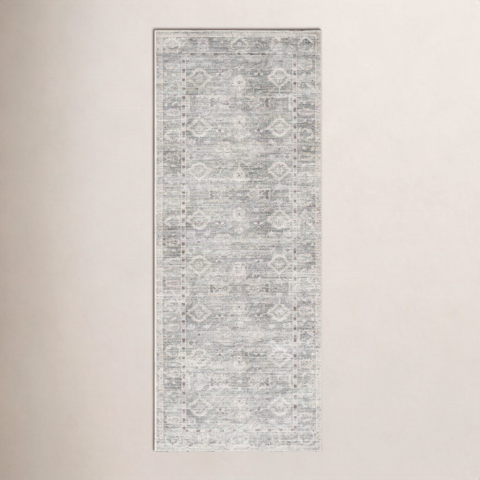 Galey Alix x Livabliss Collins Avenue Abstract Rug, Gray, Runner 2'7" x 7'3"
