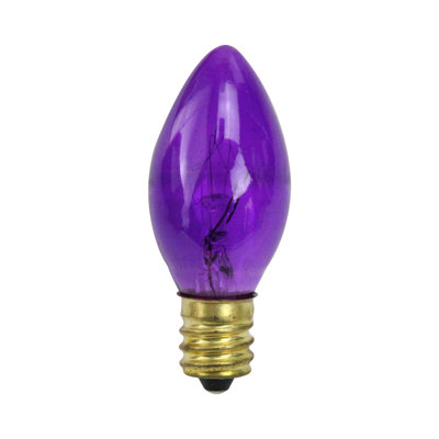 25 Transparent C7 Purple Christmas Replacement Bulbs