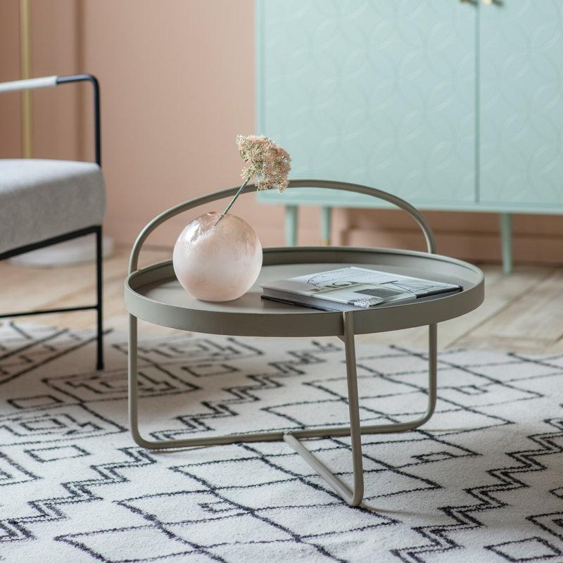 Cesalie Cross Legs Coffee Table, Latte