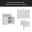 Armoire de rangement pour salle de bain avec portes à double volet
