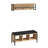 Modern Hall Stand with Wall Shelf, Oak & Black, 39.4 x 17.0 x 13.8 Inches | 100% Melamine Coated Particle Board, Thickness: 0.7 Inches | Stylish & Functional Storage Solution for Entryway, Living Room, or Office