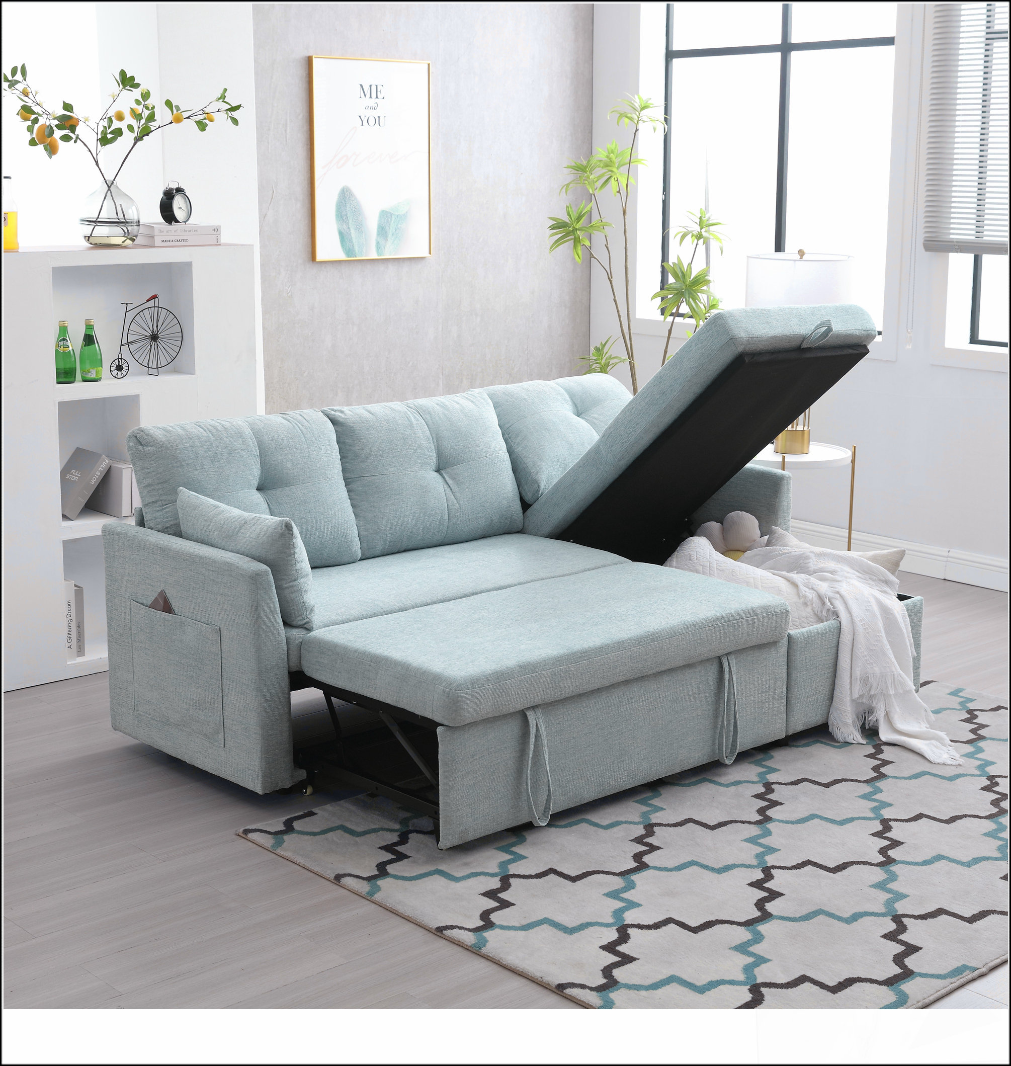 Latitude Run® Sectional Sofa L Shaped Modular Couch with Reversible ...