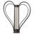Thornaby Heart Shaped Iron and Glass Cylinder Table Vase