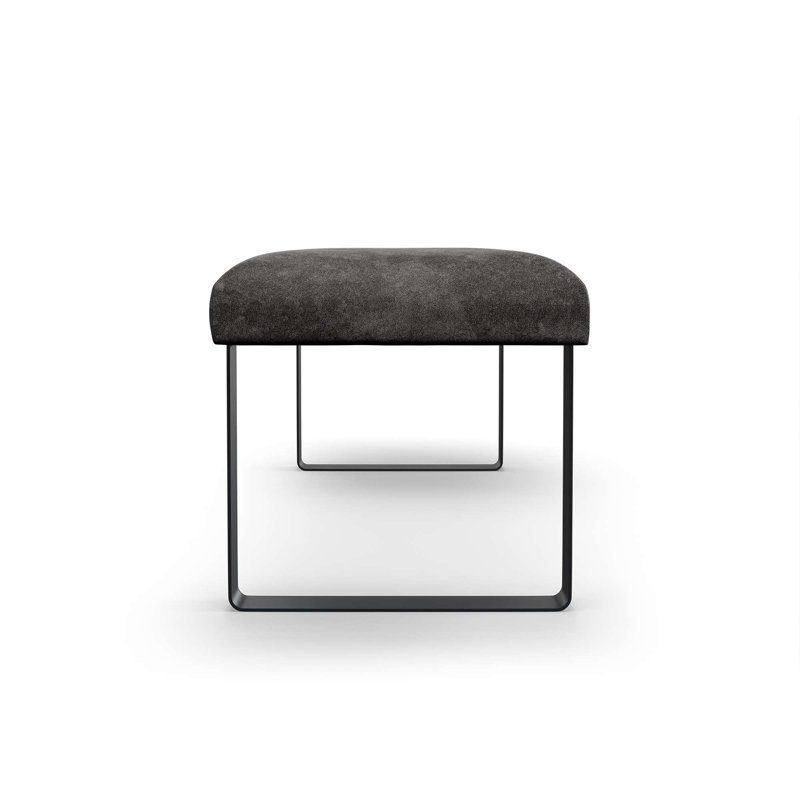 Narali Upholstered Bench, Anthracite/Anthracite