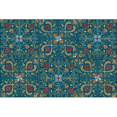 Mediterranean Motif I Colour by Beth Grove - Wrapped Canvas Print
