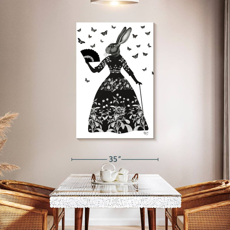 Ketti Black Rabbit I, 48" H x 32" W