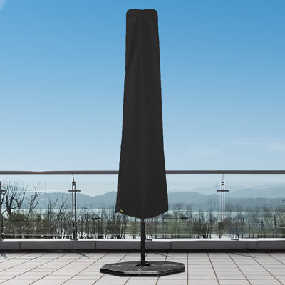 Outdoor Umbrella Cover, for 7ft to 9ft Umbrella, Waterproof 1000D PVC-Coated UV & Tear-Resistant Patio Umbrella Cover with Drawstrings, Beach & Patio by Hokku Designs