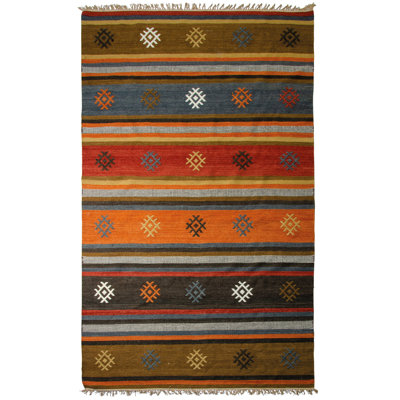 Strozier Striped Hand Woven Area Rug