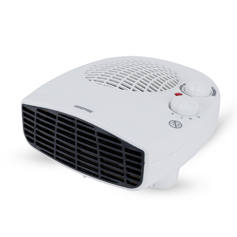 GEEPAS Portable Flat Fan Heater 2000W | Low Running Cost with 2 Heat Settings 1000-2000W Overheat Protection | Upright/Flatbed Energy Efficient Heater with Cooling/Warm/Hot Wind Option
