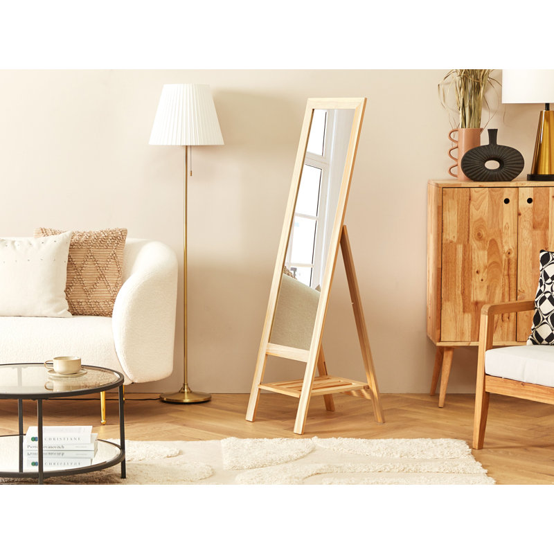 Kirshbaum Solid Wood Framed Freestanding Cheval in Beige