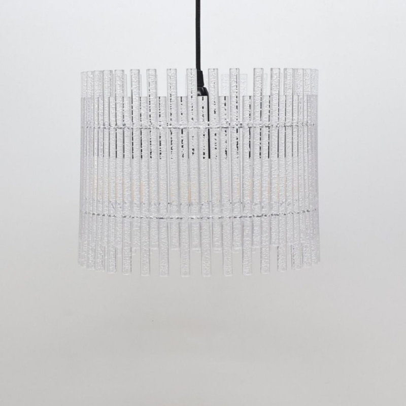 23cm H Acrylic Round Pendant Shade ( Screw On ) in Clear