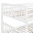 Full Over Full Bunk Bed With Ladder For Bedroom,Guest Room Furniture-White