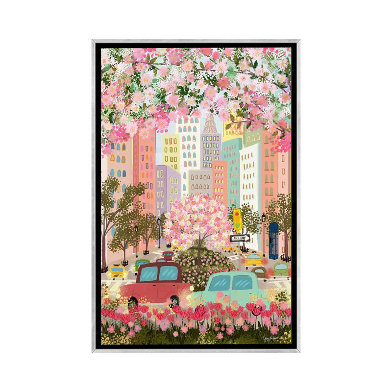 «Hazy Pink Day», reproduction d'art sur toile encadrée, H 40 po x l 26 po, Reproduction encadrée sans passe-partout