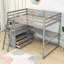 Lit mezzanine 2 tiroirs avec bureau intégré Gilbertina par Harriet Bee-1967007940