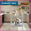 Table basse 24 x 24 pouces en acier inoxydable pour restaurant et amp; Maison, 32 pouces de hauteur, durable et amp; Facile à nettoyer