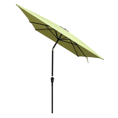 Parasols de patio extérieurs 6 x 9 pi, parasol de table de marché avec manivelle et bouton poussoir inclinable sans rabat, parasol imperméable pour le jardin, la pelouse, la terrasse, la cour et la piscine