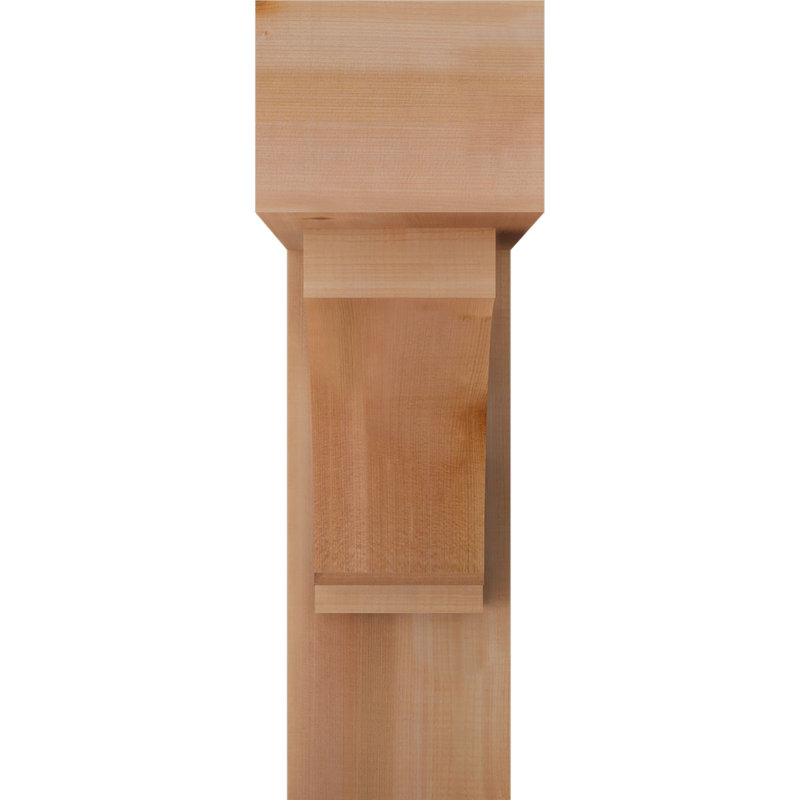Support de bloc impérial avec entretoise décalée, 24 x 24, Cèdre rouge occidental de l 7 1/2 po (lisse)