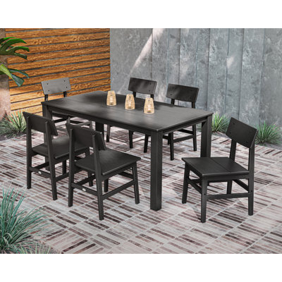 POLYWOOD x AllModern Chair 7-Piece Parsons Dining Table Set