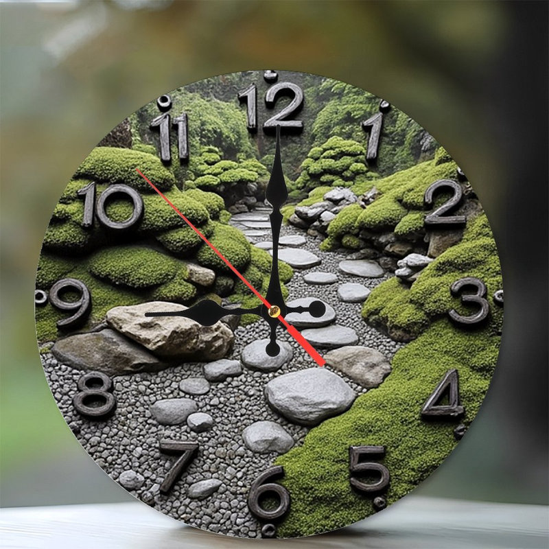 Horloge murale Zen Garden Stone Path