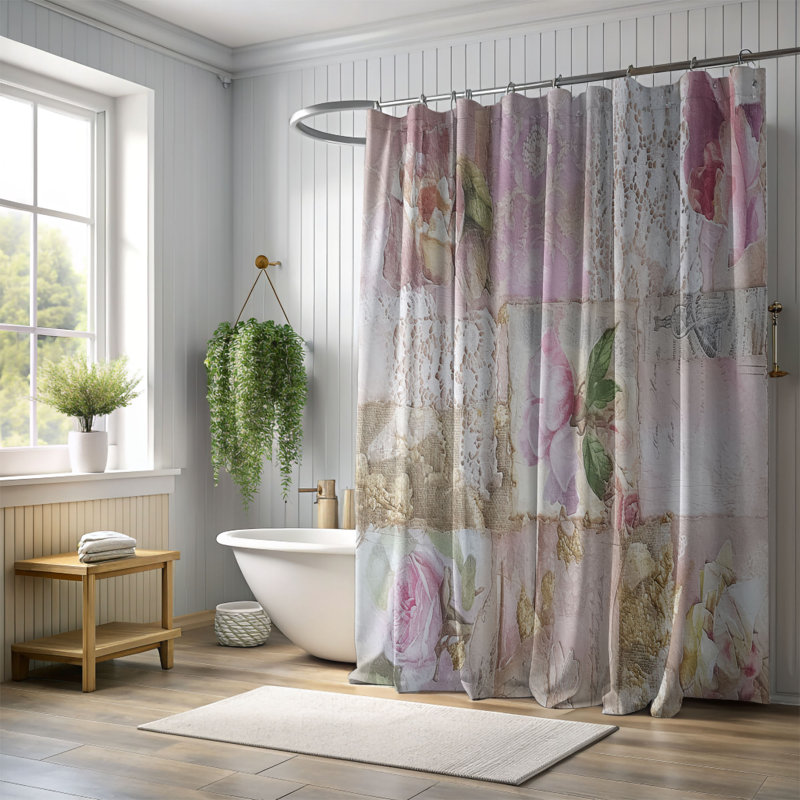 Rideau de douche Fortunatas, H 74 po x l 71 po