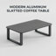 Tables de patio résistantes à la rouille, terrasse extérieure moderne en aluminium de 47 pouces