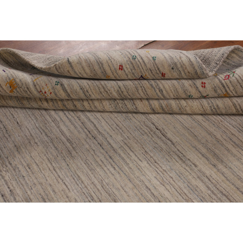 Tapis tribal rayé Gabbeh Sqaure 8 x 8