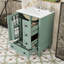Meuble-lavabo autoportant moderne avec lavabo en céramique durable, rangement spacieux et tiroirs à fermeture en douceur-12352607