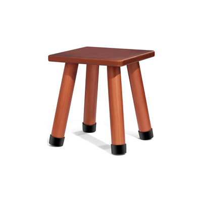 Wooden Step Stool,10.3H X 10.3W X 12D Inches,Brown And Black