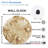 New-Year-Clock-Face-Golden-Ornaments Art - 12'' Modern Glass Wall Clock