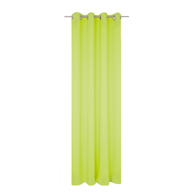 Polyester Blackout Grommet / Eyelet Curtain Panel, 142cm Width x 395cm Drop, Lime