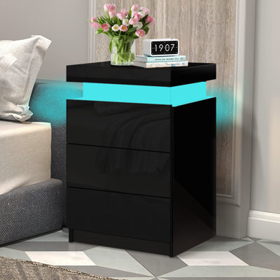 Aquilah 45cm W Manufactured Wood Bedside Table