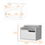 Table de chevet flottante avec tiroir et double tablette Florence-263946289